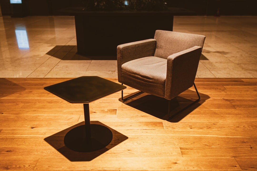 Refined reception area with leather armchairs