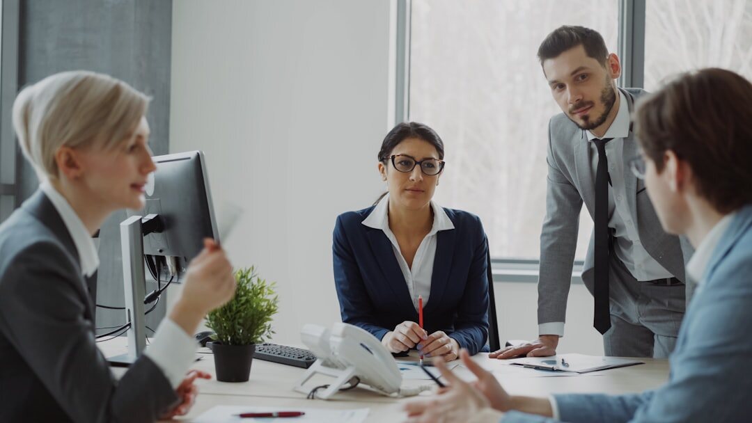 woman leading meeting